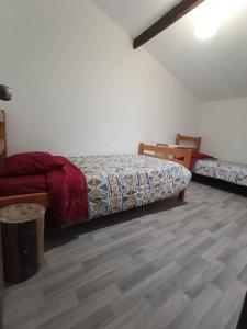Postel nebo postele na pokoji v ubytování Cabaña en playa San Ignacio