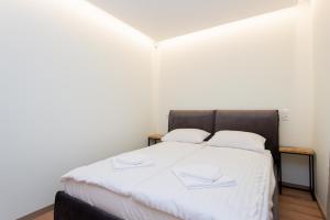 Postel nebo postele na pokoji v ubytování Palanga Apart 5