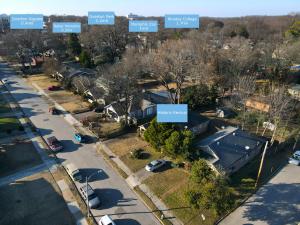 an overhead view of a street with houses and cars at Historic Revival Midtown Memphis Duplex 64 Yes Pets Fast Wifi Free Parking in Memphis