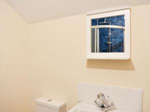 a bathroom with a toilet and a window at Sheep One - Uk33361 in Threlkeld