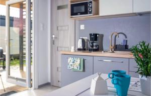 Η κουζίνα ή μικρή κουζίνα στο Stunning Home In Jezierzany With Sauna