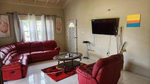 TV a/nebo společenská místnost v ubytování PARADISE VILLA Savannah