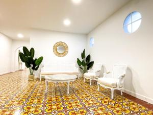 Uma área de estar em Puesta del Sol Guest House