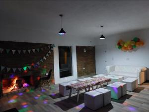 Posezení v ubytování Vivienda en Cuchi Corral