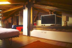 TV a/nebo společenská místnost v ubytování La Casa Altrui - Loft incantevole, open space