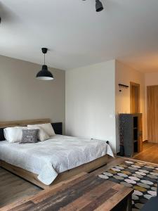 Ένα ή περισσότερα κρεβάτια σε δωμάτιο στο Borovets Gardens - Studio E 27