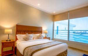 Indium Villas Durrat Al Arus for families only客房内的一张或多张床位