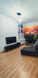 TV a/nebo společenská místnost v ubytování Silesia Comforts Katowice, Chorzów SELF CHECK