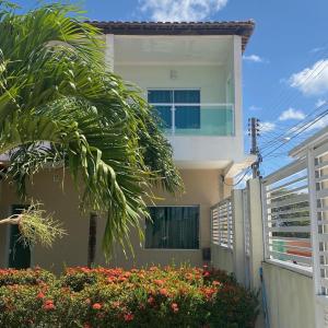 Bygningen som feriehuset ligger i