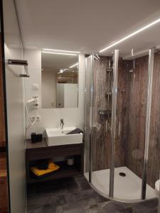 Kúpeľňa v ubytovaní Alpenblühn Appartements Tschagguns
