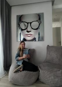 Χώρος καθιστικού στο Ivory Lane City Center Luxury Suite