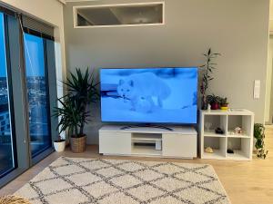 TV a/nebo společenská místnost v ubytování Fabulous Morden Apartment in Helsinki