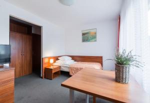 TV a/nebo společenská místnost v ubytování Wołosań B&B