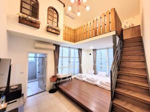 Katil atau katil-katil dalam bilik di Yuzhou Garden B&B