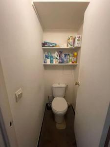 Habitación con baño pequeño con aseo. en 2 pièces Paris Centre, en París