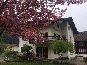 a building with a flowering tree in front of it at Haus Angelika in Innerbraz