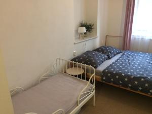 Letto o letti in una camera di UBYTOVÁNÍ u BRABANTÍKA