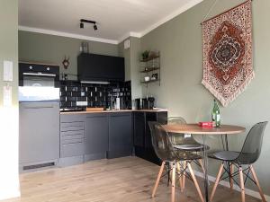 Kuchyň nebo kuchyňský kout v ubytování #1 Studioapartment mit Loreleyblick direkt an der schönsten Etappe des Rheinsteigs