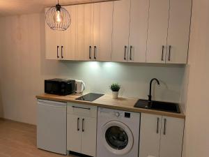 A kitchen or kitchenette at Studio apartamenti