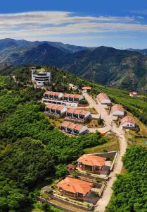 an aerial view of a village on a mountain at Akcatepe Dag Evleri in Akcaabat