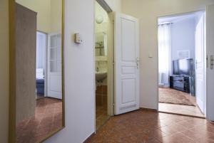 Kuchyň nebo kuchyňský kout v ubytování Apartment Dusni