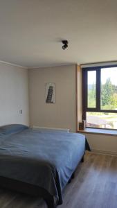 Ένα ή περισσότερα κρεβάτια σε δωμάτιο στο Penthouse en primera línea del Lago Villarica +35 φωτογραφίες
