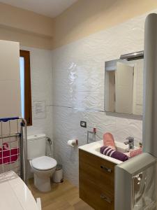 a bathroom with a toilet and a sink at apartamento tenerife in Icod de los Vinos