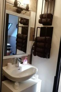 Kúpeľňa v ubytovaní Le Nid douillet splendide Linge fourni