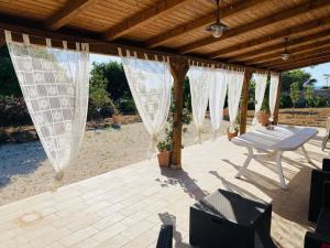 A patio or other outdoor area at Chalet in campagna