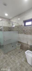 ガバラにあるGabala Double villaのバスルーム(シャワー、トイレ、シンク付)