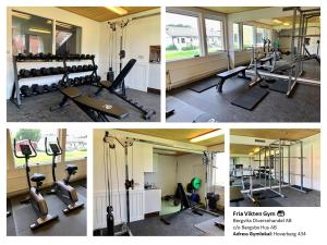 Fitness centrum a/nebo fitness zařízení v ubytování Semesterboende med Gym & Vackra vyer