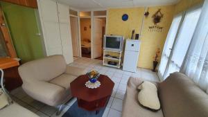 Televízia a/alebo spoločenská miestnosť v ubytovaní Holiday home in Balatonfenyves 43110