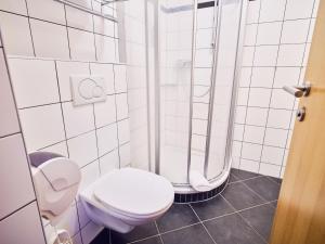 un baño con inodoro y ducha en Hotel Pinzgauerhof by Alpeffect Hotels, en Zell am See 45 fotos más