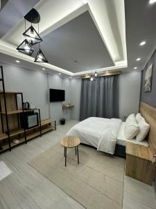 TV a/nebo společenská místnost v ubytování Blue Rose Hotel