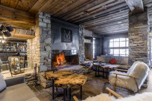 Posezení v ubytování M de Megève