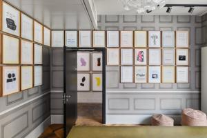 Χώρος καθιστικού στο Boutique & Art Hotel Helvetia