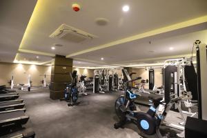Fitness centrum a/nebo fitness zařízení v ubytování The Pristine Hotel
