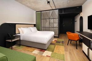 Łóżko lub łóżka w pokoju w obiekcie Hyatt Place Krakow
