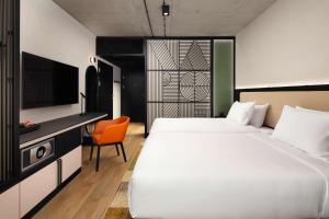 Łóżko lub łóżka w pokoju w obiekcie Hyatt Place Krakow