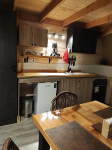 Kuchyň nebo kuchyňský kout v ubytování Malalcahuello Eco Glamp