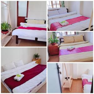 Postel nebo postele na pokoji v ubytování Homestay VICTORY
