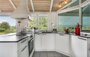 Kuchyň nebo kuchyňský kout v ubytování Holiday Home Rævevej Bindslev