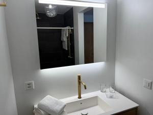 Koupelna v ubytování Saaserhof Apartments