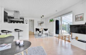 Μια τηλεόραση ή/και κέντρο ψυχαγωγίας στο Holiday Home Grønningen Hejls X