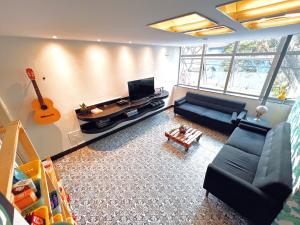Br Hostel的休息区