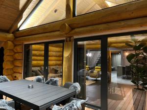 Ruang duduk di Chalet Deux A