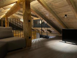 Ruang duduk di Chalet Deux A