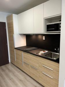 Kuchyň nebo kuchyňský kout v ubytování Apartmán Paula 3