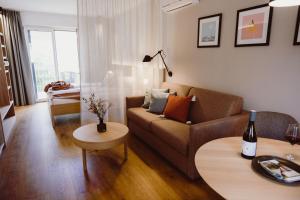 Area soggiorno di Achs-Wendelin Weinlofts