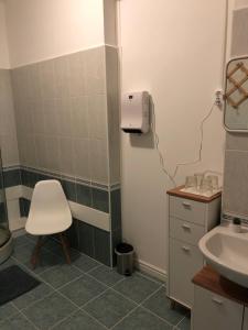 Koupelna v ubytování Árkád Apartmanház Szeged